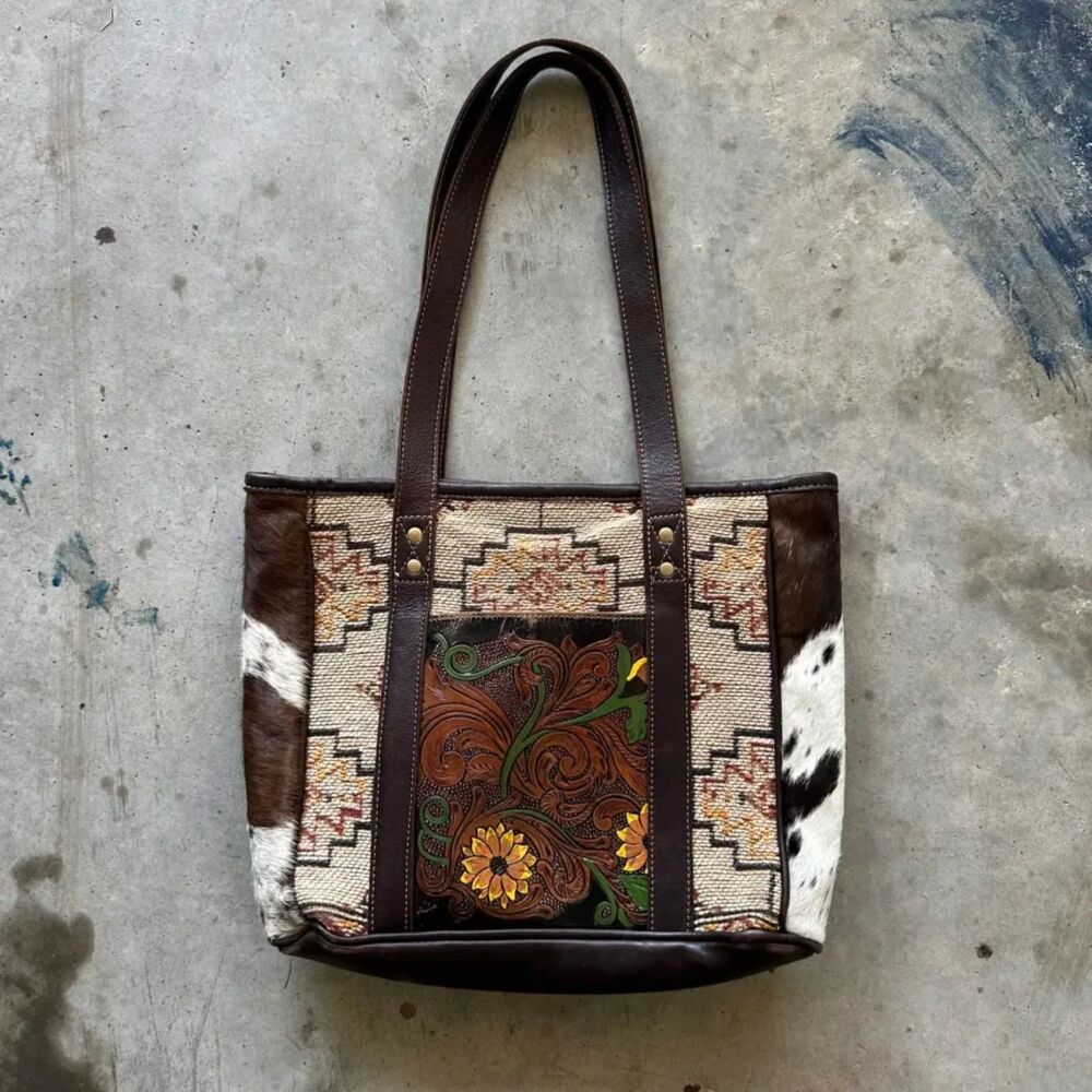 Myra Bag Fleur Hand Tooled Leather Bag